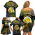 Personalised Malampa Day Family Matching Off Shoulder Short Dress and Hawaiian Shirt Vanuatu Provinces Polynesian Pattern