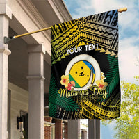 Personalised Malampa Day Garden Flag Vanuatu Provinces Polynesian Pattern LT14 House Flag Black - Polynesian Pride