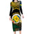 Personalised Malampa Day Long Sleeve Bodycon Dress Vanuatu Provinces Polynesian Pattern