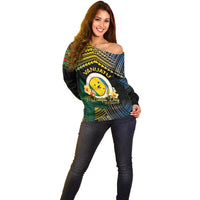 Personalised Malampa Day Off Shoulder Sweater Vanuatu Provinces Polynesian Pattern LT14 - Polynesian Pride