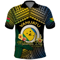Personalised Malampa Day Polo Shirt Vanuatu Provinces Polynesian Pattern LT14 Black - Polynesian Pride