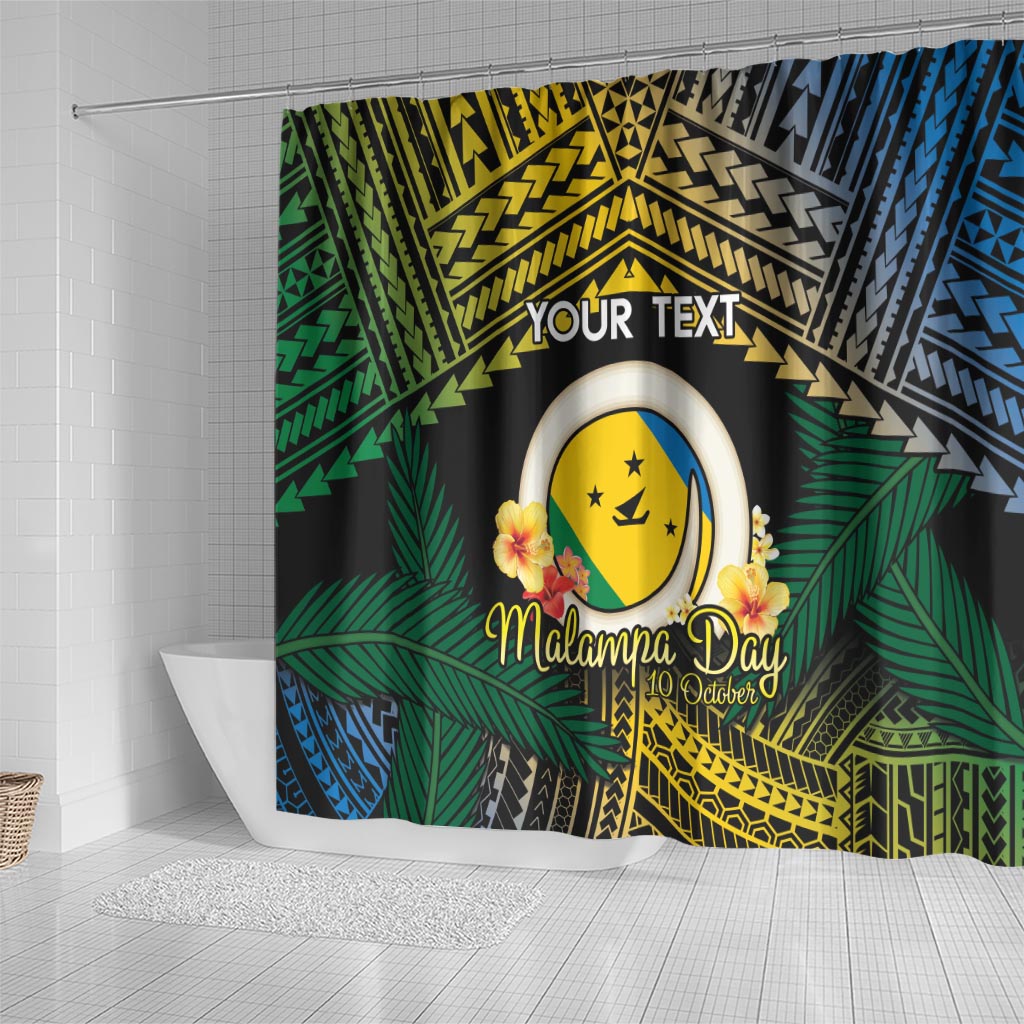 Personalised Malampa Day Shower Curtain Vanuatu Provinces Polynesian Pattern LT14 - Polynesian Pride