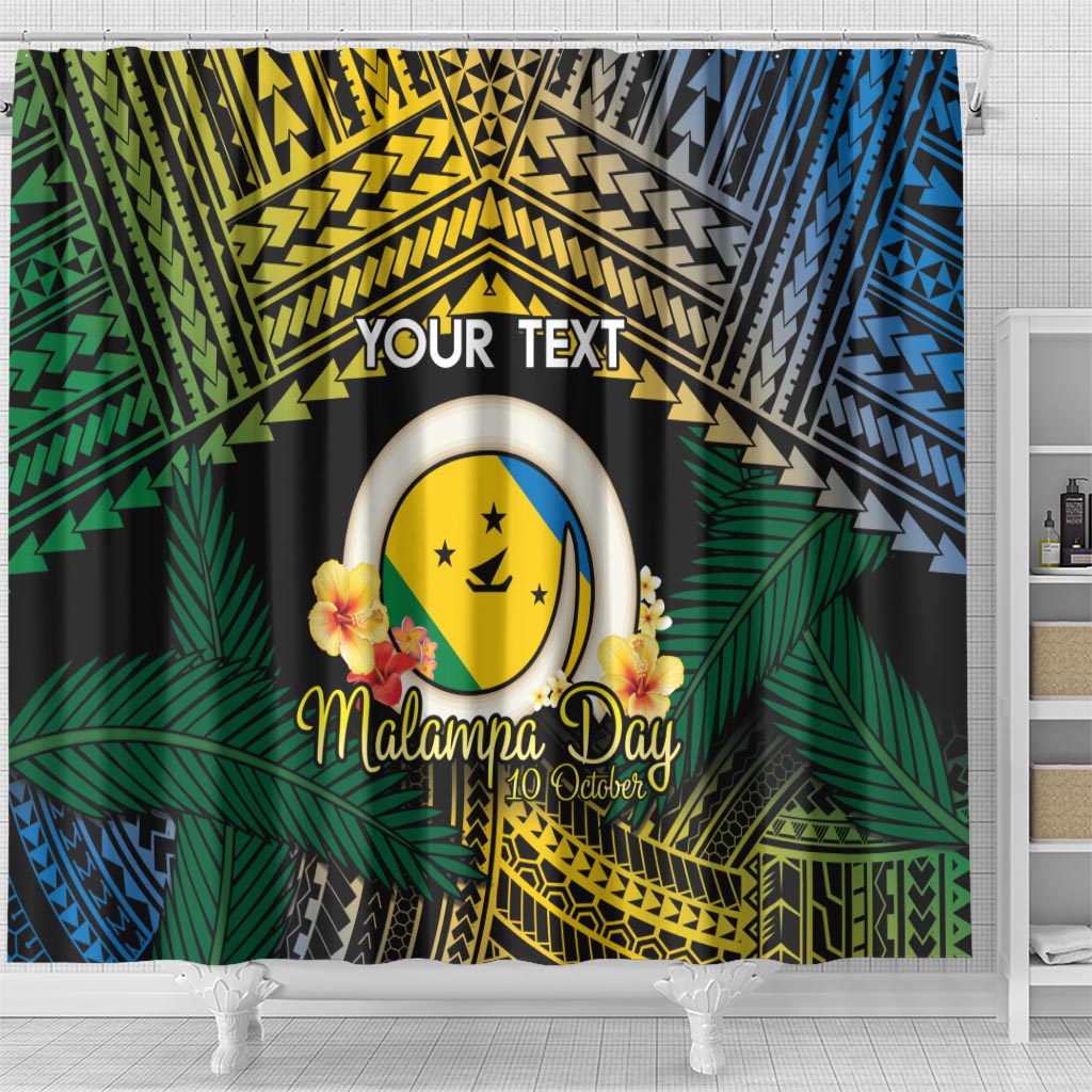 Personalised Malampa Day Shower Curtain Vanuatu Provinces Polynesian Pattern LT14 - Polynesian Pride