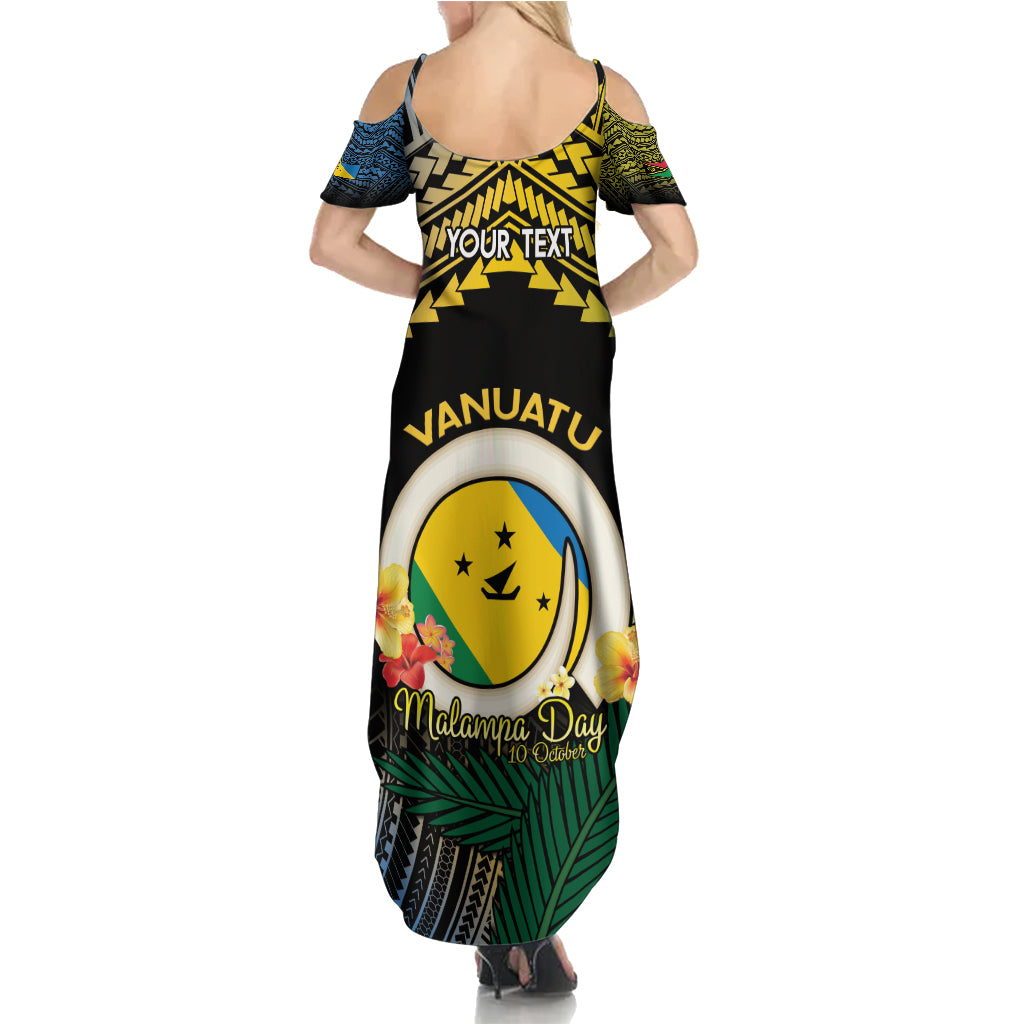 Personalised Malampa Day Summer Maxi Dress Vanuatu Provinces Polynesian Pattern LT14 - Polynesian Pride