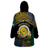 Personalised Malampa Day Wearable Blanket Hoodie Vanuatu Provinces Polynesian Pattern LT14 - Polynesian Pride