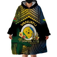 Personalised Malampa Day Wearable Blanket Hoodie Vanuatu Provinces Polynesian Pattern LT14 - Polynesian Pride