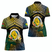 Personalised Malampa Day Women Polo Shirt Vanuatu Provinces Polynesian Pattern LT14 - Polynesian Pride