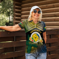 Personalised Malampa Day Women Polo Shirt Vanuatu Provinces Polynesian Pattern LT14 - Polynesian Pride