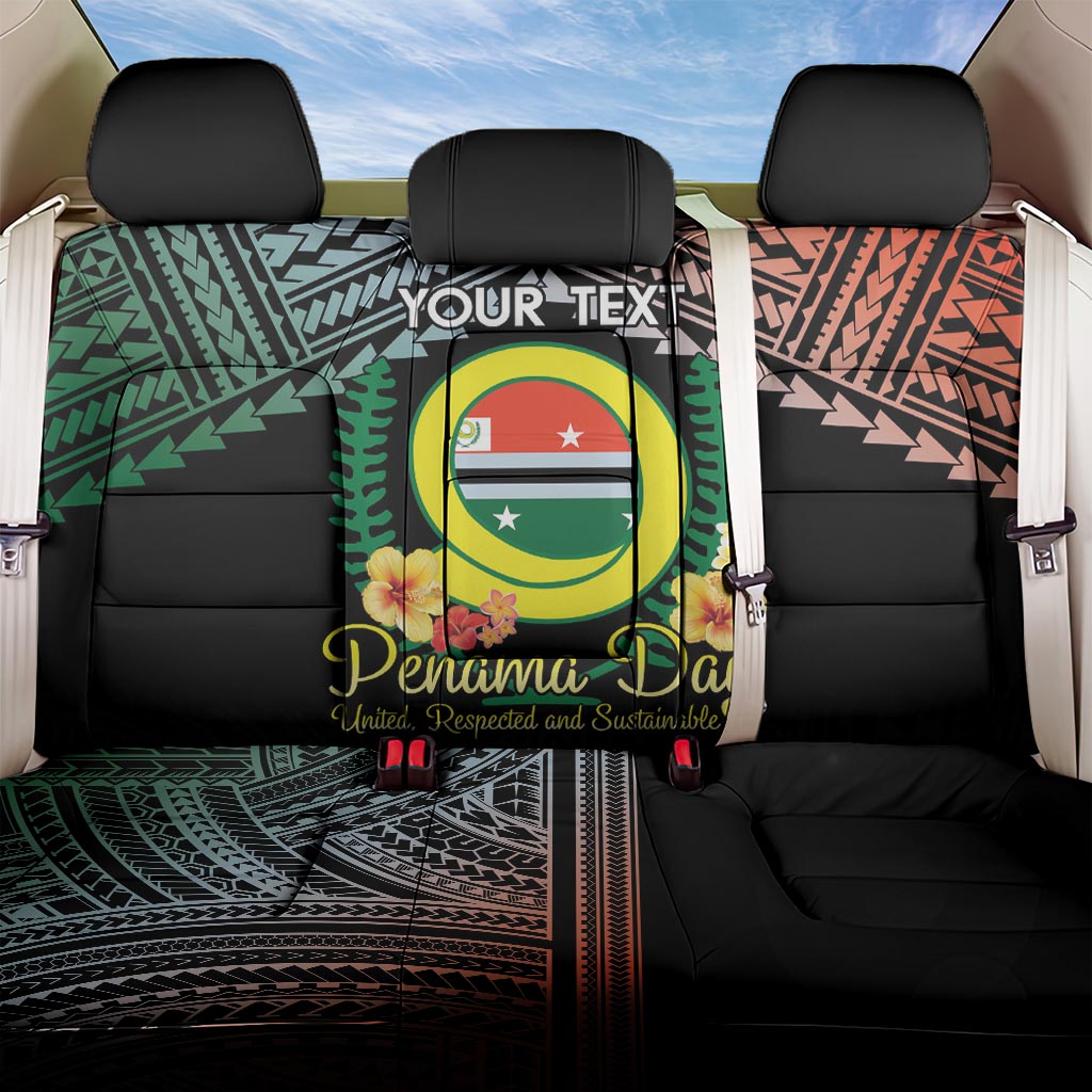 Personalised Penama Day Back Car Seat Cover Vanuatu Provinces Polynesian Pattern LT14 One Size Black - Polynesian Pride
