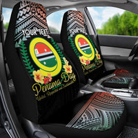 Personalised Penama Day Car Seat Cover Vanuatu Provinces Polynesian Pattern LT14 - Polynesian Pride