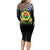 Personalised Penama Day Long Sleeve Bodycon Dress Vanuatu Provinces Polynesian Pattern