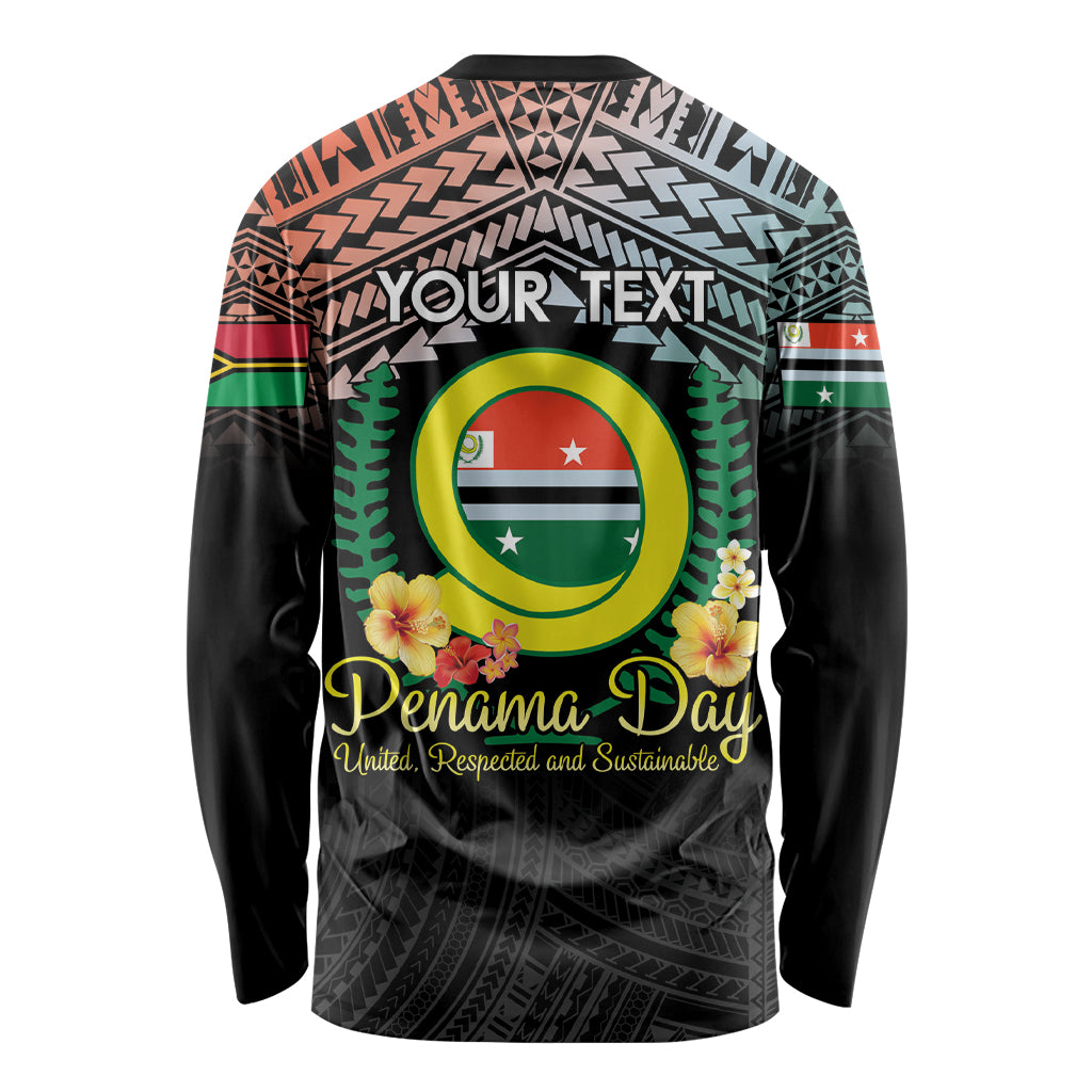 Personalised Penama Day Long Sleeve Shirt Vanuatu Provinces Polynesian Pattern LT14 - Polynesian Pride