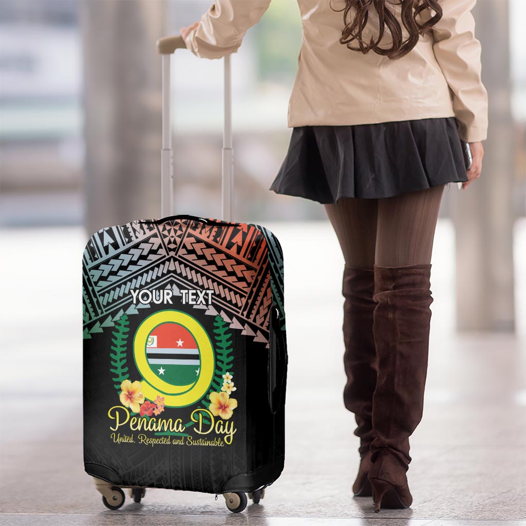 Personalised Penama Day Luggage Cover Vanuatu Provinces Polynesian Pattern LT14 - Polynesian Pride