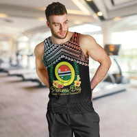 Personalised Penama Day Men Tank Top Vanuatu Provinces Polynesian Pattern LT14 Black - Polynesian Pride
