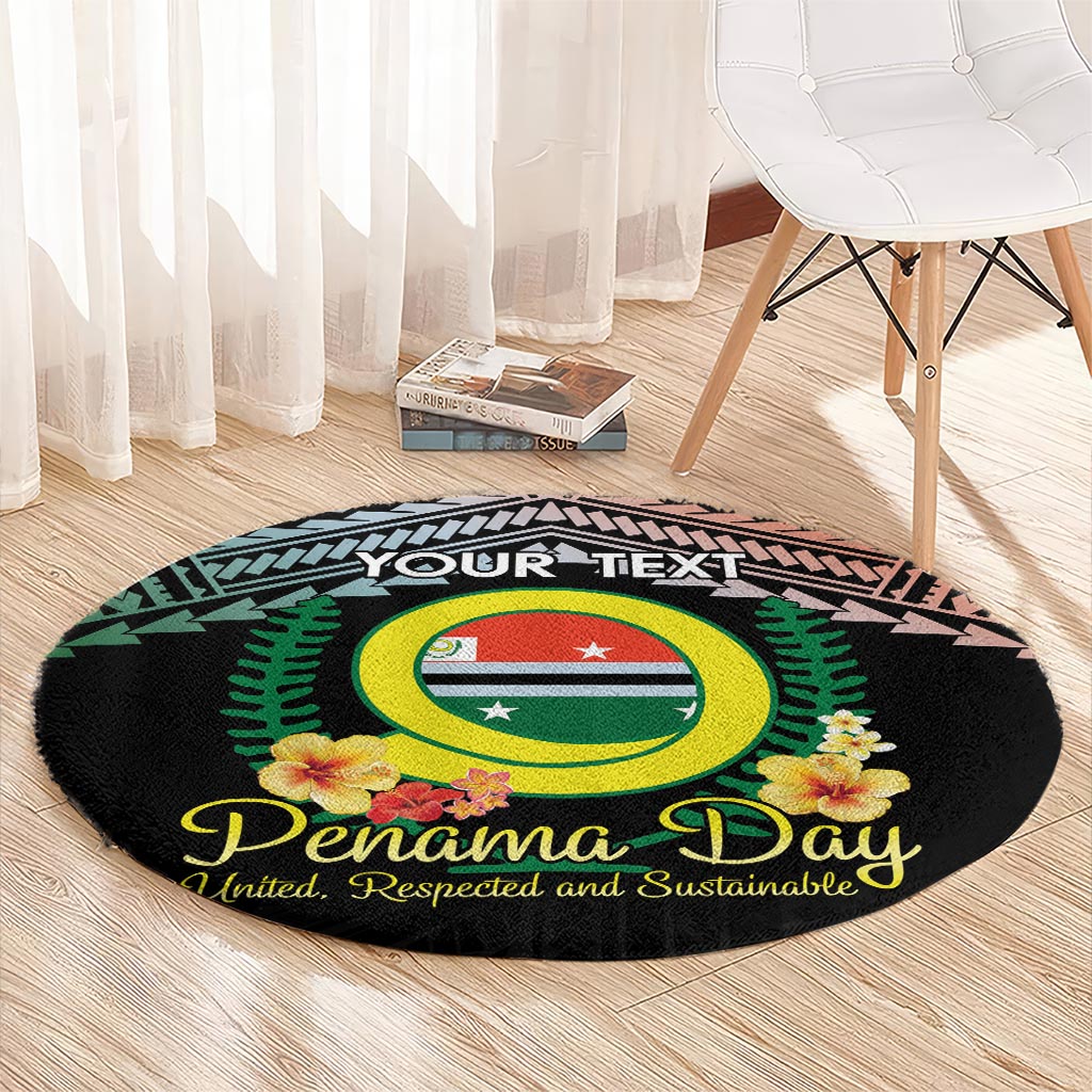 Personalised Penama Day Round Carpet Vanuatu Provinces Polynesian Pattern LT14 - Polynesian Pride