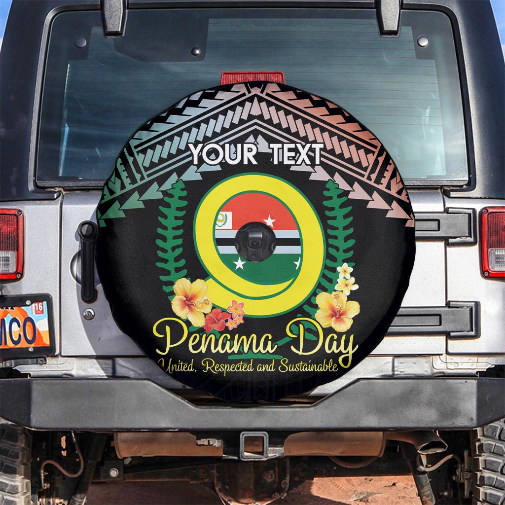Personalised Penama Day Spare Tire Cover Vanuatu Provinces Polynesian Pattern