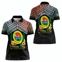 Personalised Penama Day Women Polo Shirt Vanuatu Provinces Polynesian Pattern LT14 - Polynesian Pride
