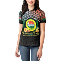 Personalised Penama Day Women Polo Shirt Vanuatu Provinces Polynesian Pattern LT14 - Polynesian Pride