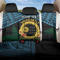 Personalised Sanma Day Back Car Seat Cover Vanuatu Provinces Polynesian Pattern LT14 One Size Black - Polynesian Pride