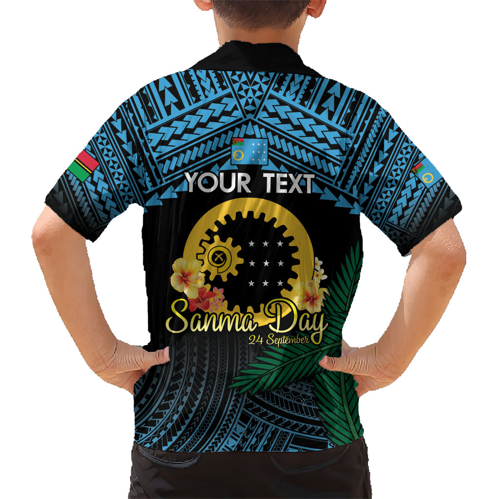 Personalised Sanma Day Kid Hawaiian Shirt Vanuatu Provinces Polynesian Pattern LT14 - Polynesian Pride