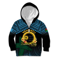 Personalised Sanma Day Kid Hoodie Vanuatu Provinces Polynesian Pattern LT14 Zip Hoodie Black - Polynesian Pride