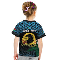 Personalised Sanma Day Kid T Shirt Vanuatu Provinces Polynesian Pattern LT14 - Polynesian Pride