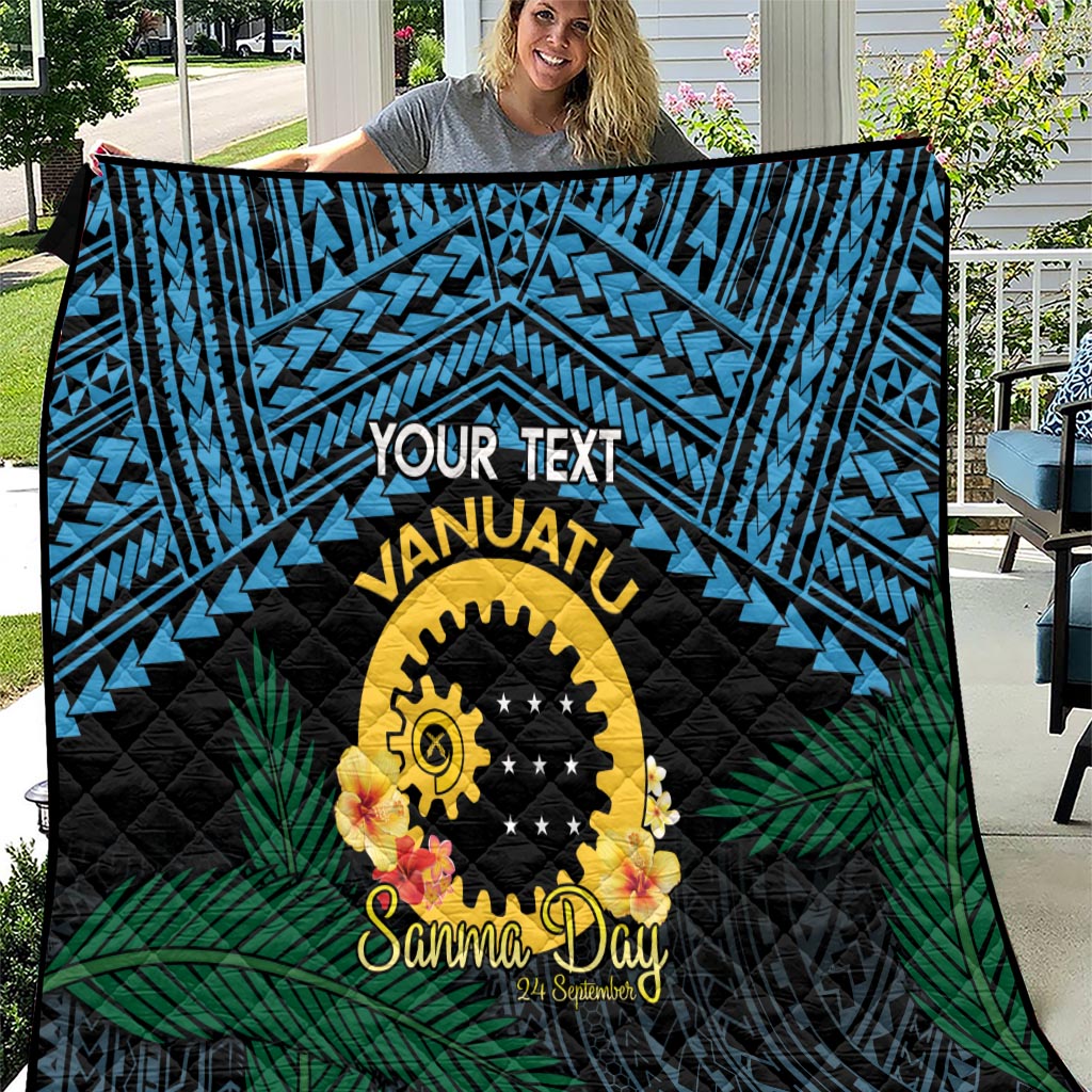 Personalised Sanma Day Quilt Vanuatu Provinces Polynesian Pattern