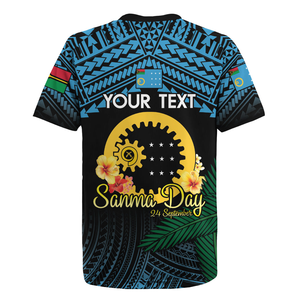 Personalised Sanma Day Rugby Jersey Vanuatu Provinces Polynesian Pattern LT14 - Polynesian Pride