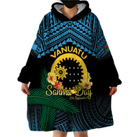 Personalised Sanma Day Wearable Blanket Hoodie Vanuatu Provinces Polynesian Pattern LT14 - Polynesian Pride