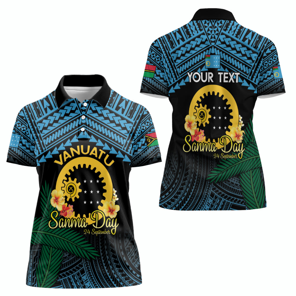 Personalised Sanma Day Women Polo Shirt Vanuatu Provinces Polynesian Pattern LT14 - Polynesian Pride