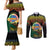 Personalised Tafea Day Couples Matching Mermaid Dress and Long Sleeve Button Shirt Vanuatu Provinces Polynesian Pattern