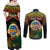 Personalised Tafea Day Couples Matching Off Shoulder Maxi Dress and Long Sleeve Button Shirt Vanuatu Provinces Polynesian Pattern