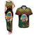 Personalised Tafea Day Couples Matching Tank Maxi Dress and Hawaiian Shirt Vanuatu Provinces Polynesian Pattern