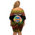 Personalised Tafea Day Family Matching Off Shoulder Short Dress and Hawaiian Shirt Vanuatu Provinces Polynesian Pattern