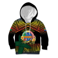 Personalised Tafea Day Kid Hoodie Vanuatu Provinces Polynesian Pattern LT14 Hoodie Black - Polynesian Pride