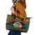 Personalised Tafea Day Leather Tote Bag Vanuatu Provinces Polynesian Pattern