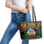 Personalised Tafea Day Leather Tote Bag Vanuatu Provinces Polynesian Pattern