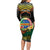 Personalised Tafea Day Long Sleeve Bodycon Dress Vanuatu Provinces Polynesian Pattern