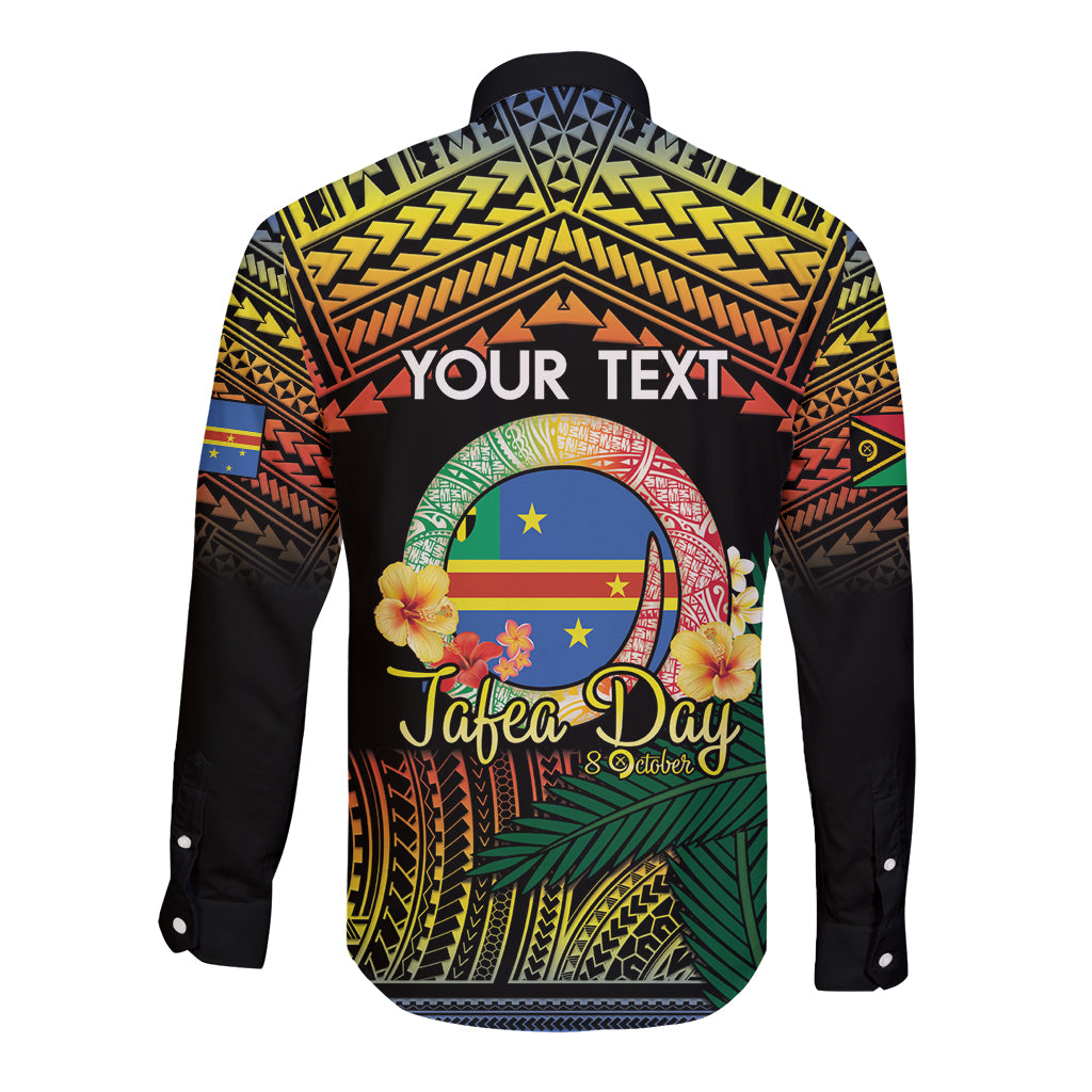 Personalised Tafea Day Long Sleeve Button Shirt Vanuatu Provinces Polynesian Pattern LT14 - Polynesian Pride