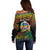 Personalised Tafea Day Off Shoulder Sweater Vanuatu Provinces Polynesian Pattern