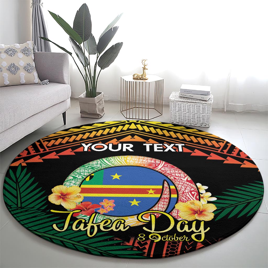 Personalised Tafea Day Round Carpet Vanuatu Provinces Polynesian Pattern LT14 - Polynesian Pride