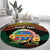 Personalised Tafea Day Round Carpet Vanuatu Provinces Polynesian Pattern