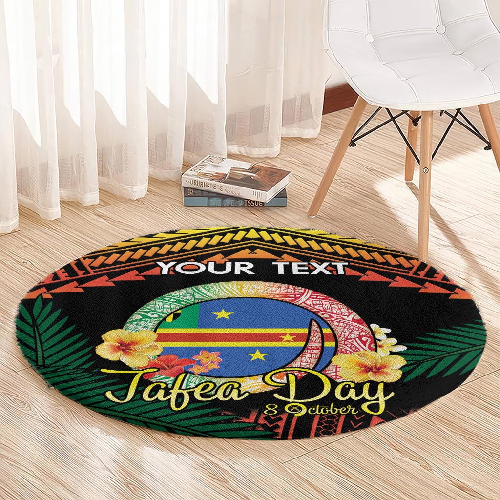 Personalised Tafea Day Round Carpet Vanuatu Provinces Polynesian Pattern LT14 - Polynesian Pride