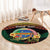 Personalised Tafea Day Round Carpet Vanuatu Provinces Polynesian Pattern