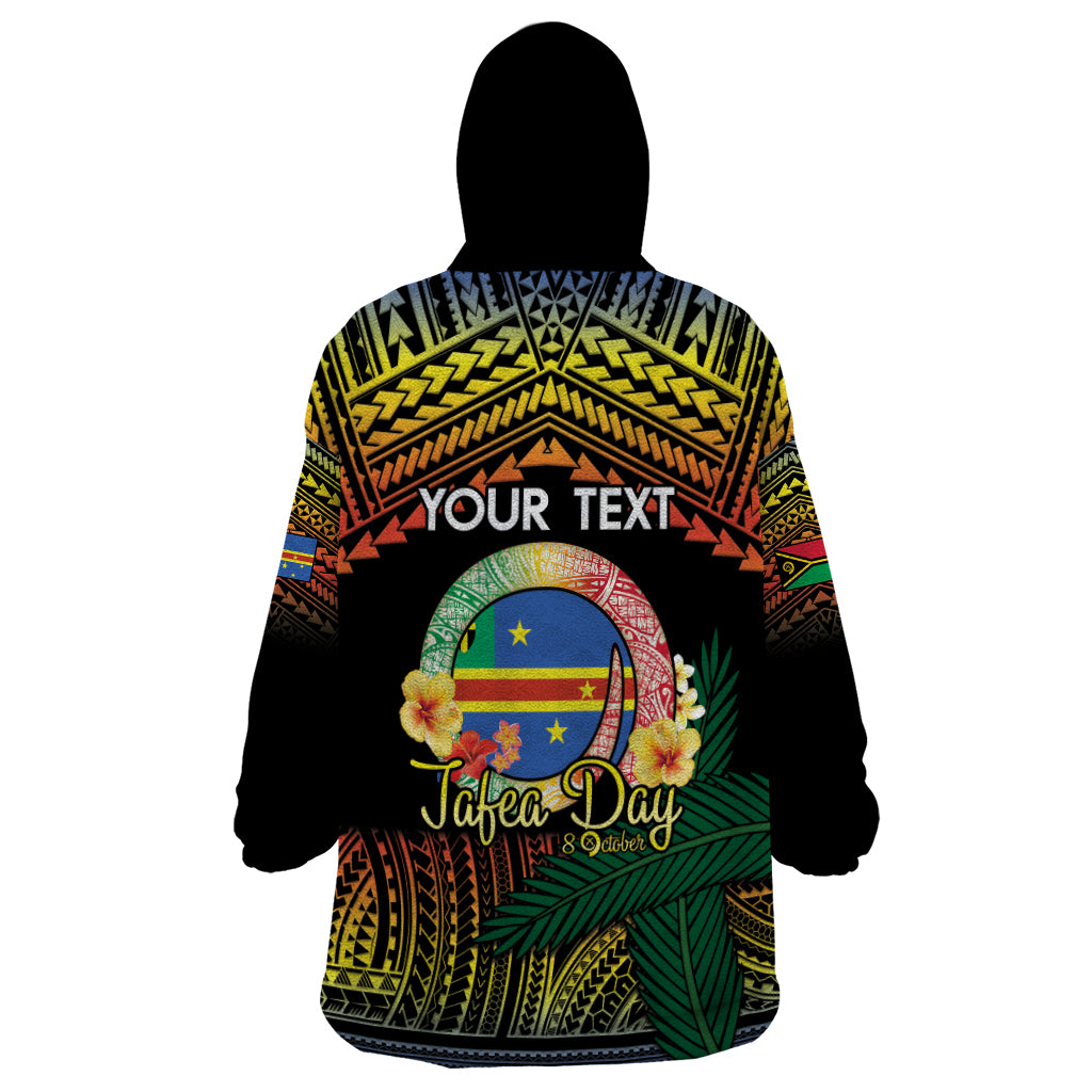 Personalised Tafea Day Wearable Blanket Hoodie Vanuatu Provinces Polynesian Pattern LT14 - Polynesian Pride