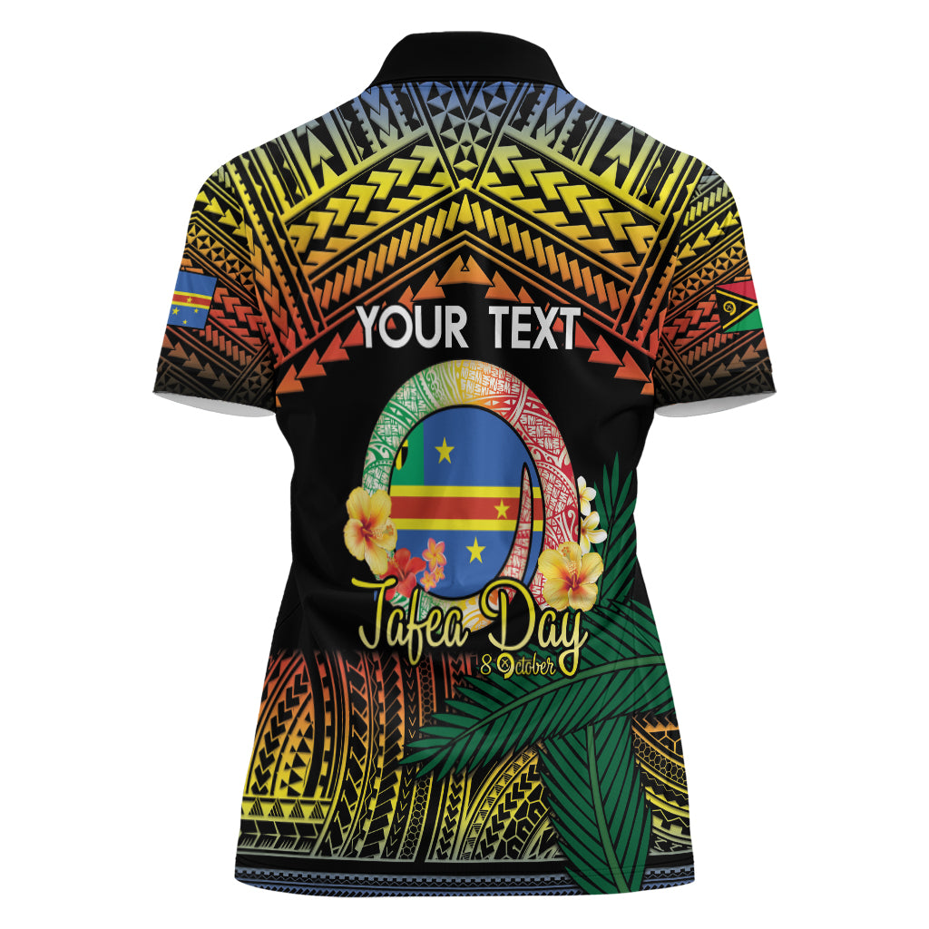 Personalised Tafea Day Women Polo Shirt Vanuatu Provinces Polynesian Pattern LT14 - Polynesian Pride
