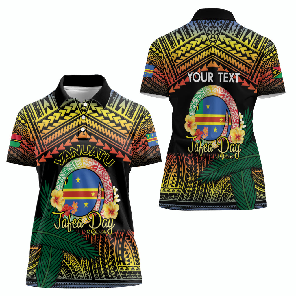Personalised Tafea Day Women Polo Shirt Vanuatu Provinces Polynesian Pattern LT14 - Polynesian Pride