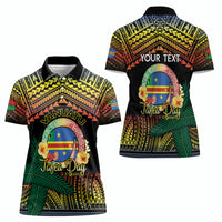 Personalised Tafea Day Women Polo Shirt Vanuatu Provinces Polynesian Pattern LT14 - Polynesian Pride