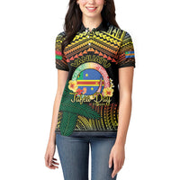 Personalised Tafea Day Women Polo Shirt Vanuatu Provinces Polynesian Pattern LT14 - Polynesian Pride