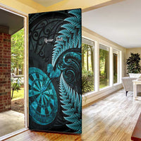 Personalised New Zealand Darts Door Cover Happiness Is A Tight Threesome Maori Paua Shell LT14 - Polynesian Pride